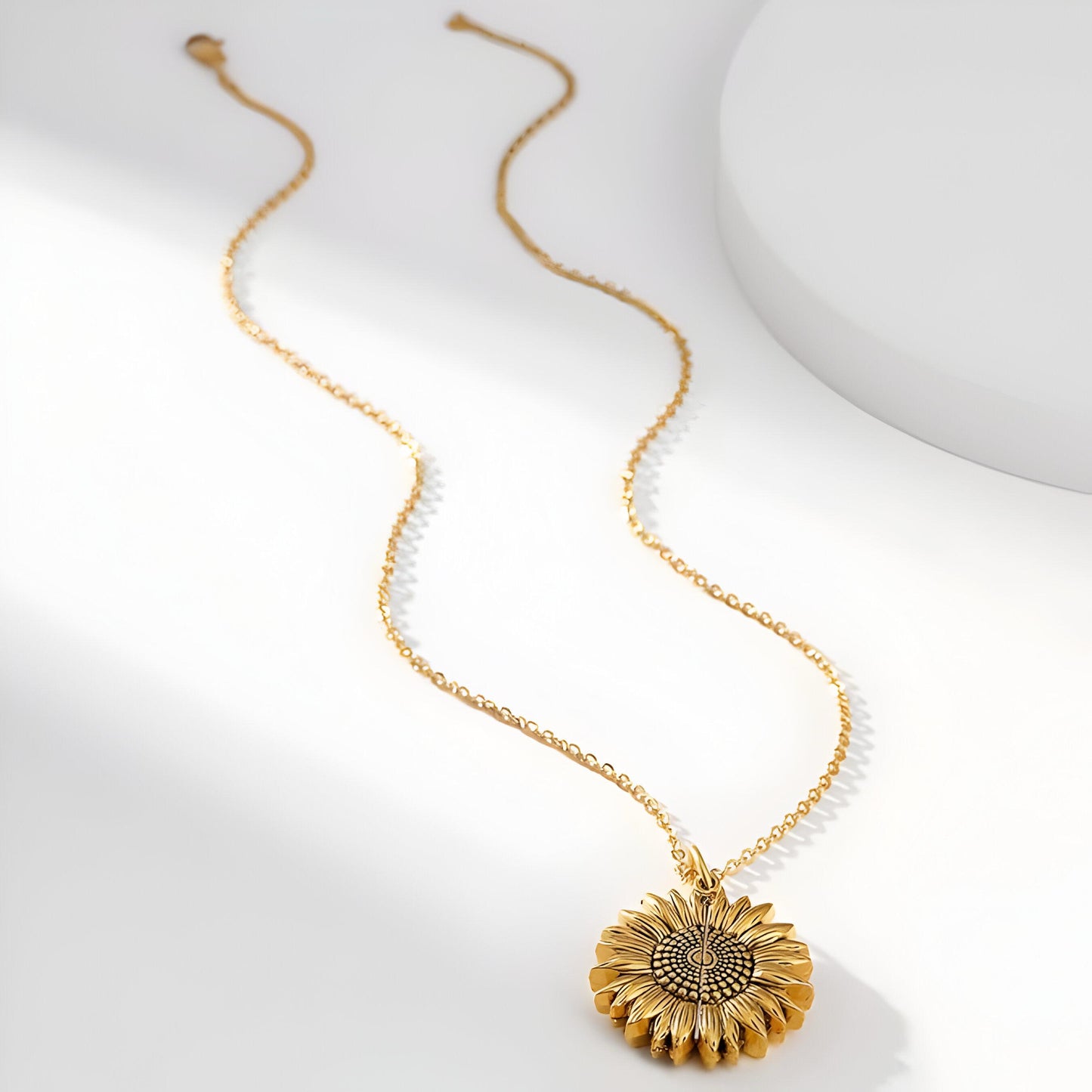 Sunflower Locket Necklace