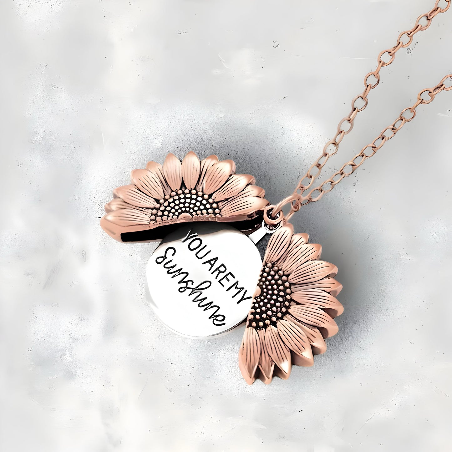 Sunflower Locket Necklace