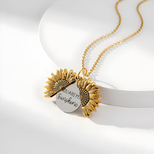 Sunflower Locket Necklace